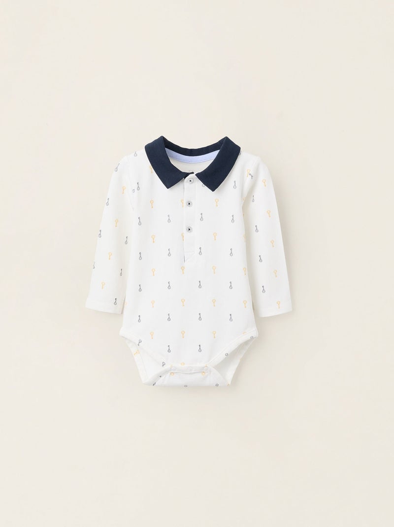 Body avec Motif Blanc - Kiabi