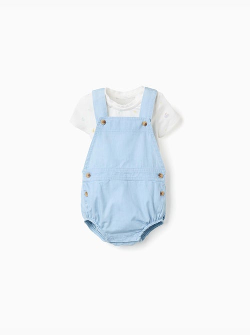 Body avec motif + combinaison en jean - Kiabi