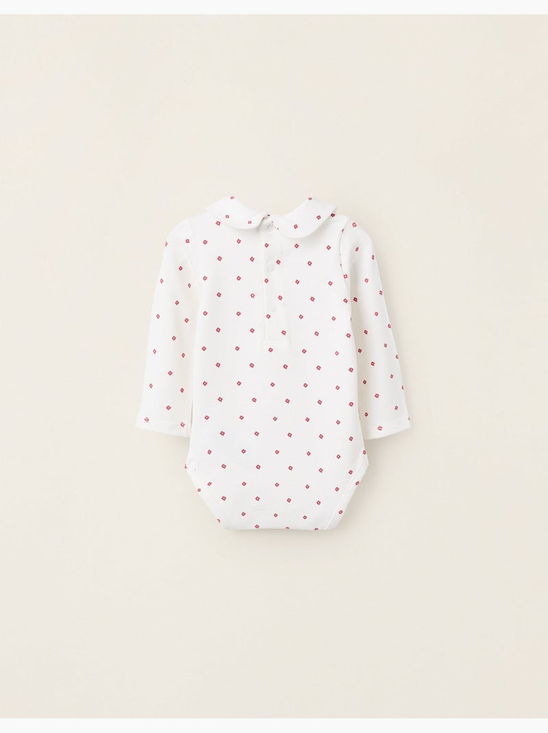 Body avec Motif et Volants Blanc - Kiabi