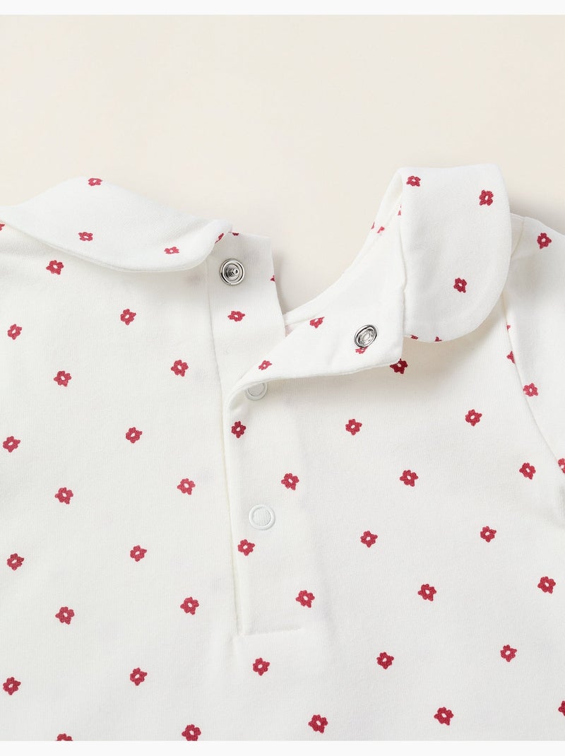 Body avec Motif et Volants Blanc - Kiabi