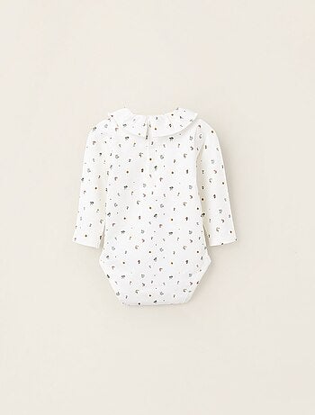 Body avec Motif Floral et Volants