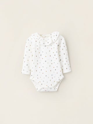 Body avec Motif Floral et Volants