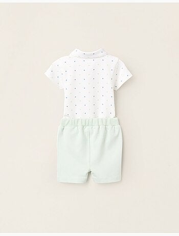 Body avec Motif + Jupe-culotte en Piqué