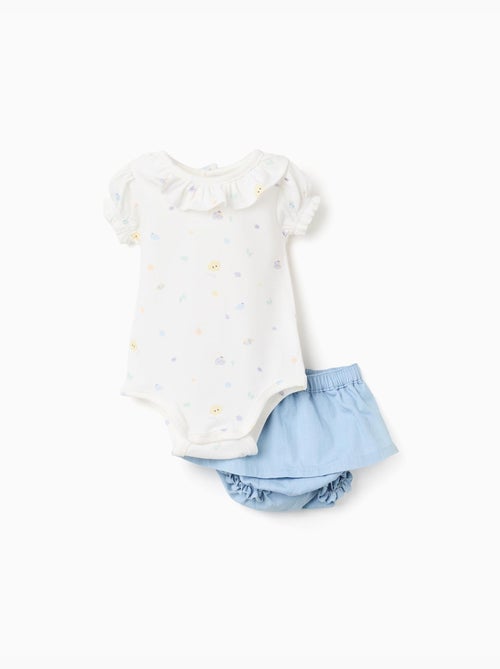 Body avec motif + jupe en jean - Kiabi