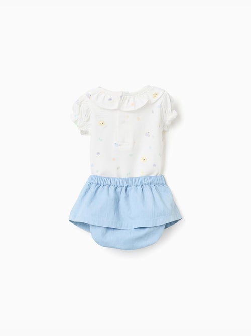 Body avec motif + jupe en jean - Kiabi