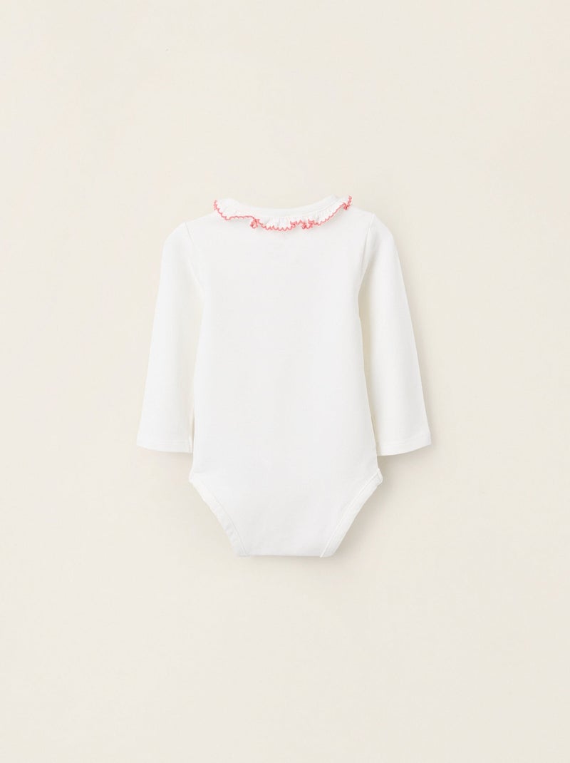 Body avec Volants au Col Blanc - Kiabi