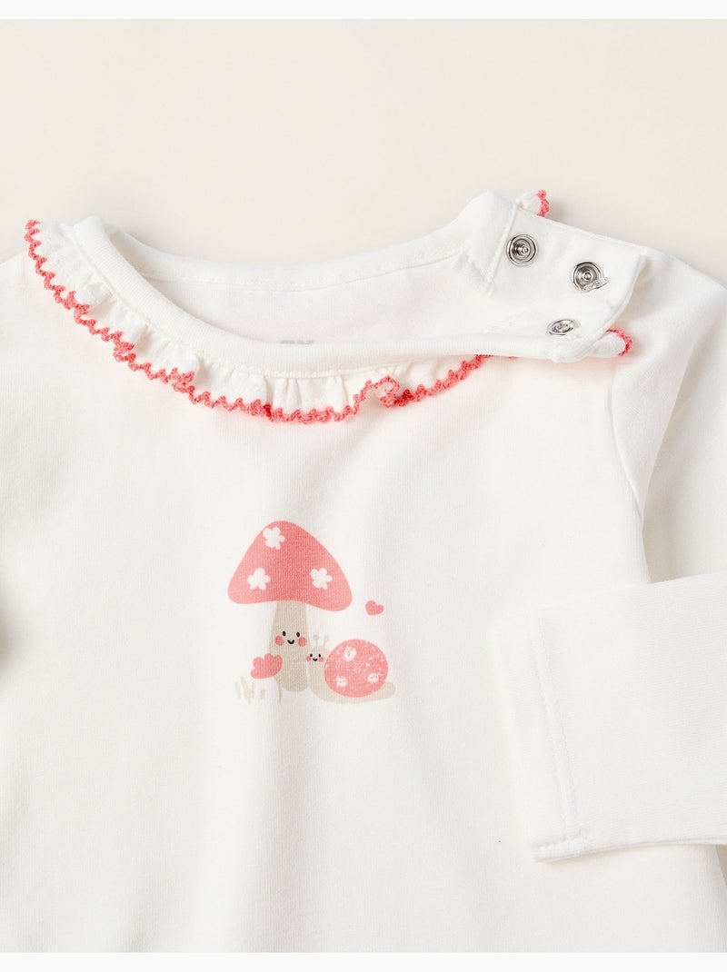 Body avec Volants au Col Blanc - Kiabi