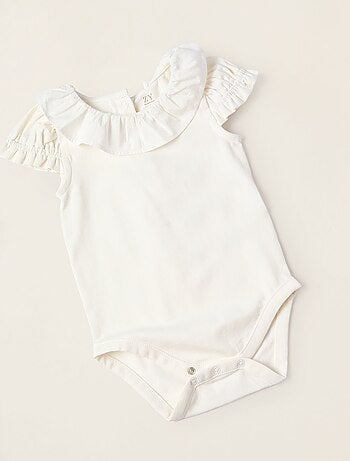 Body avec Volants + Combi-short à Rayures