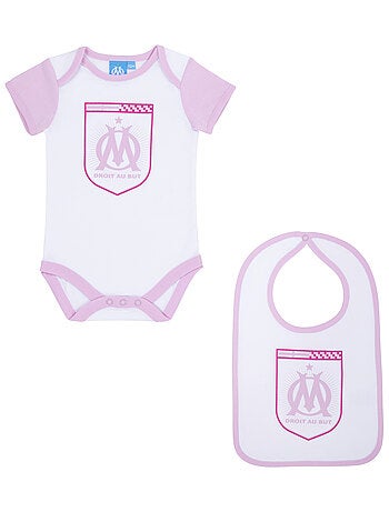 Body bavoir bébé fille OM - Collection officielle OLYMPIQUE DE MARSEILLE