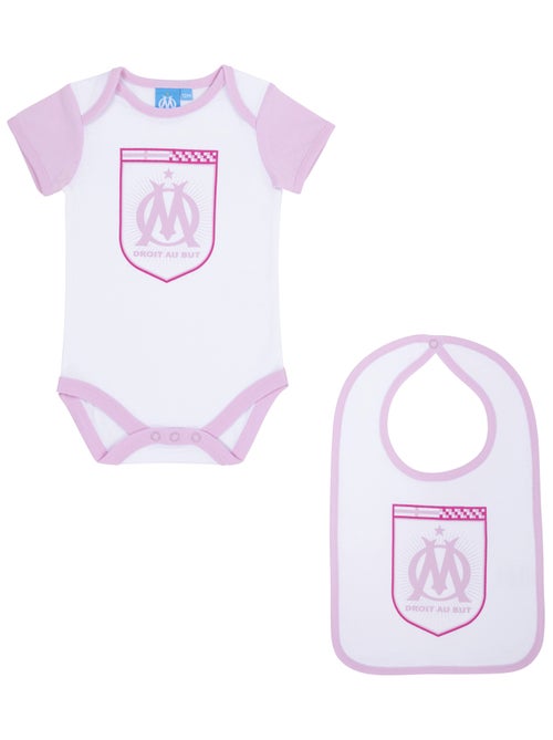 Body bavoir bébé fille OM - Collection officielle OLYMPIQUE DE MARSEILLE - Kiabi