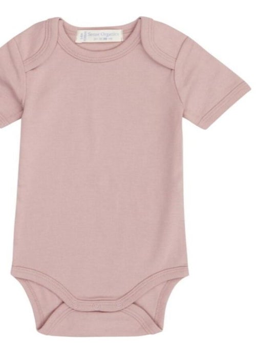 Body Bébé Bio à Manches Courtes Rose-Mauve - Kiabi