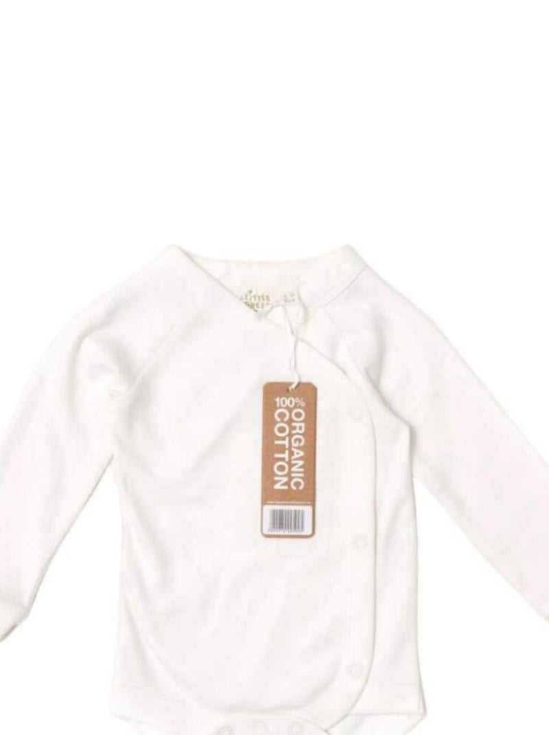 Body Bébé Croisé en Coton Bio Blanc - Kiabi