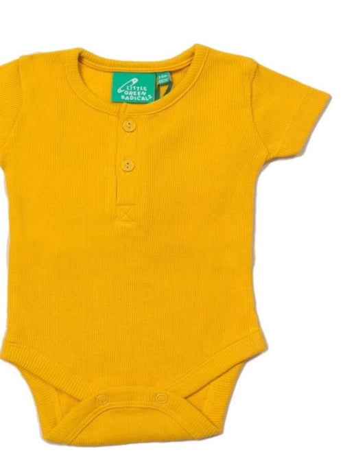 Body Bébé en Coton Bio Jaune Ocre - Kiabi