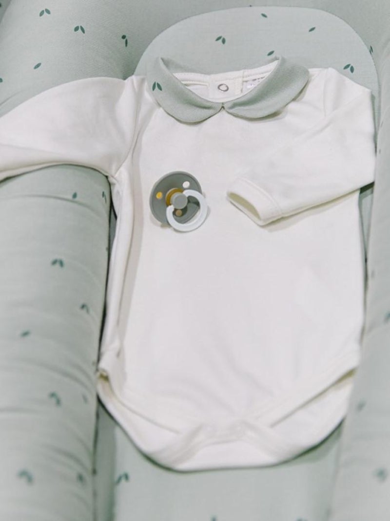 Body Bébé en Coton Bio Organic Green Blanc - Kiabi