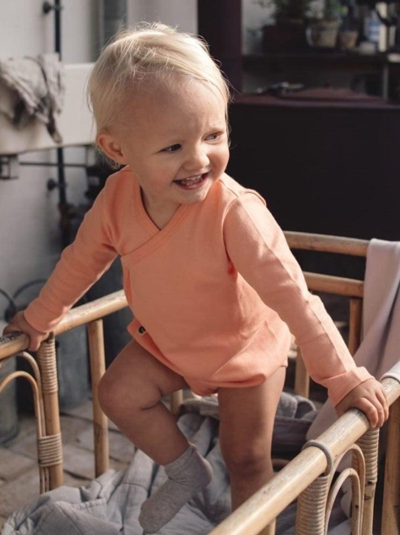 Body Bébé en Coton Pima Bio Pêche Rose - Kiabi