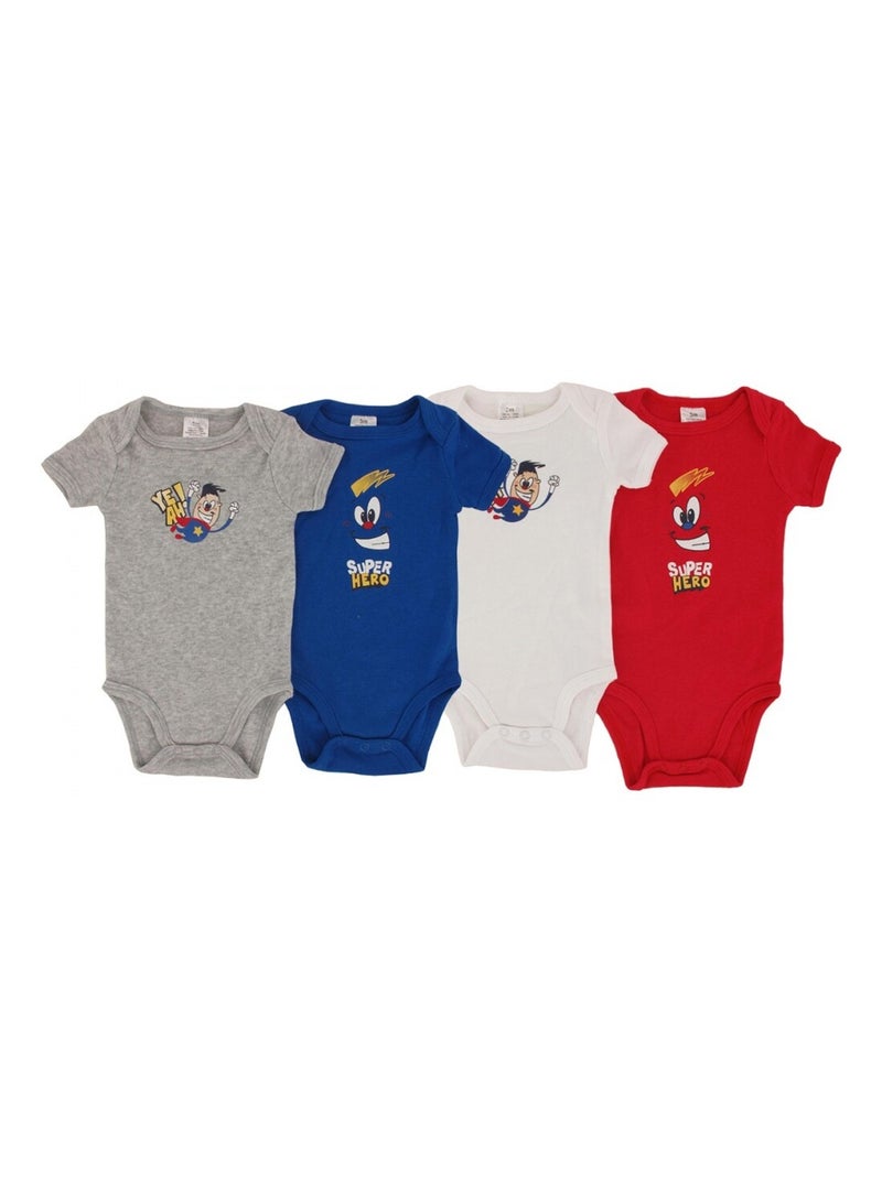 Body Bébé Lot de 4 Multicolore - Kiabi