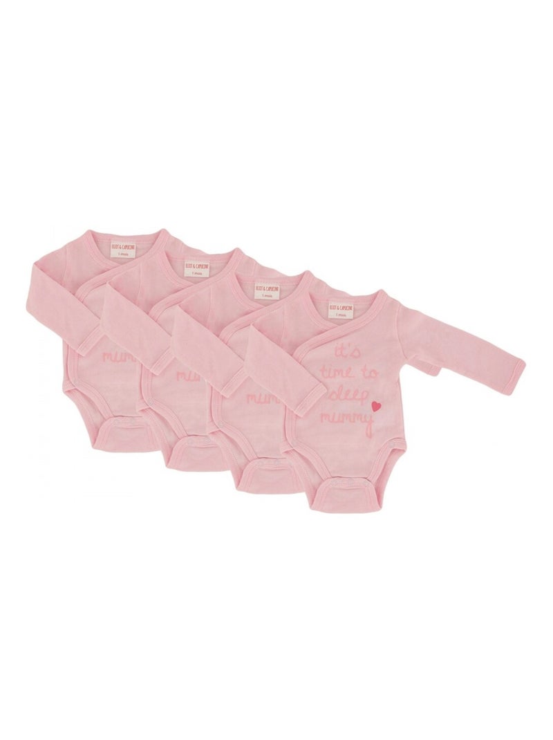 Body Bébé Lot de 4 Rose - Kiabi