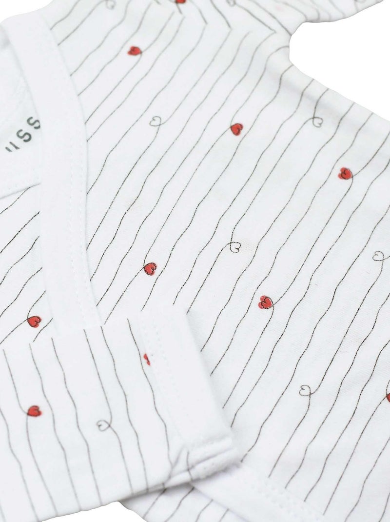 Body bébé manche longue en coton Blanc - Kiabi