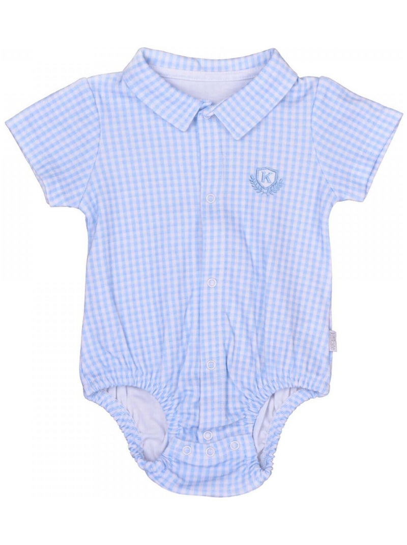 Body bébé manches courtes Vichy, Karl Kitikate Bleu - Kiabi