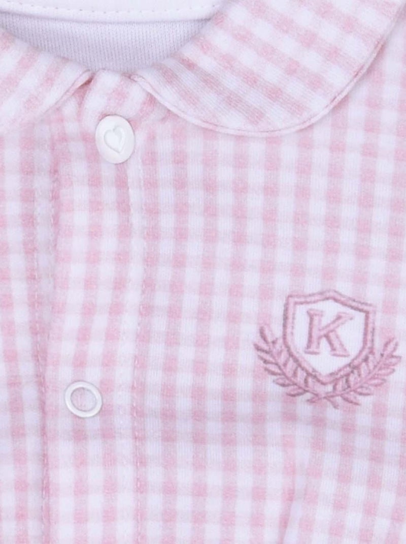 Body bébé manches courtes Vichy, Karl Kitikate Rose - Kiabi