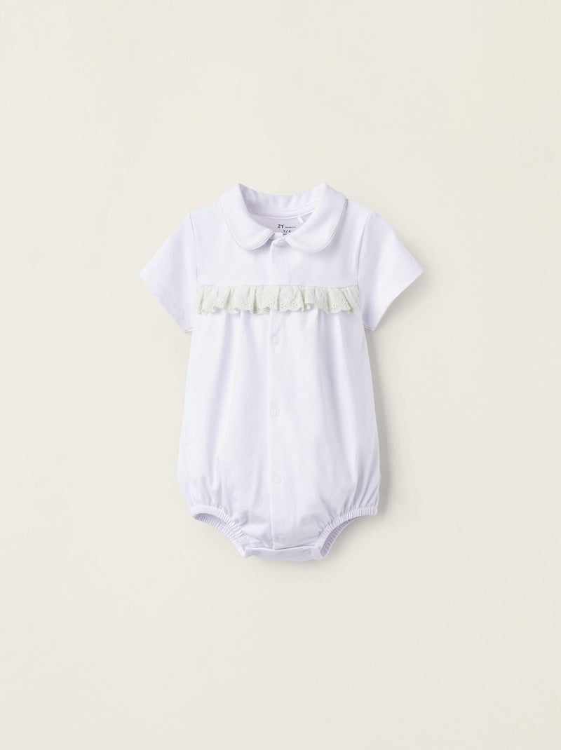 Body blanc à manches courtes pour nouveau-née EARLY BLOOM Blanc - Kiabi