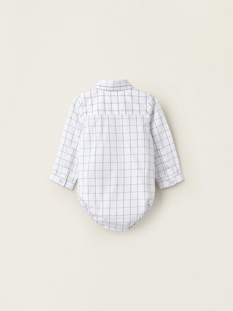 Body blanc en style de chemise pour nouveau-né manches longues ISTANBUL Blanc - Kiabi