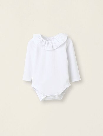 Body-Blouse avec Volants en Coton