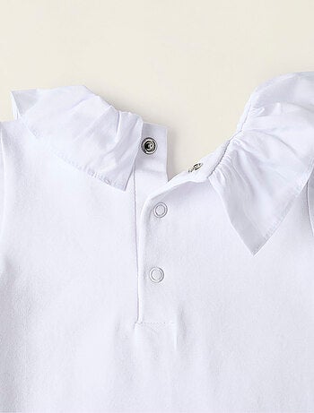 Body-Blouse avec Volants en Coton