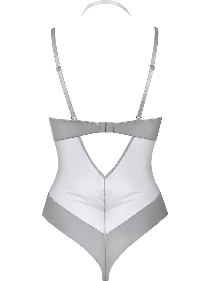 Body brésilien échancré armaturé multipositions Amaze Argent - Kiabi