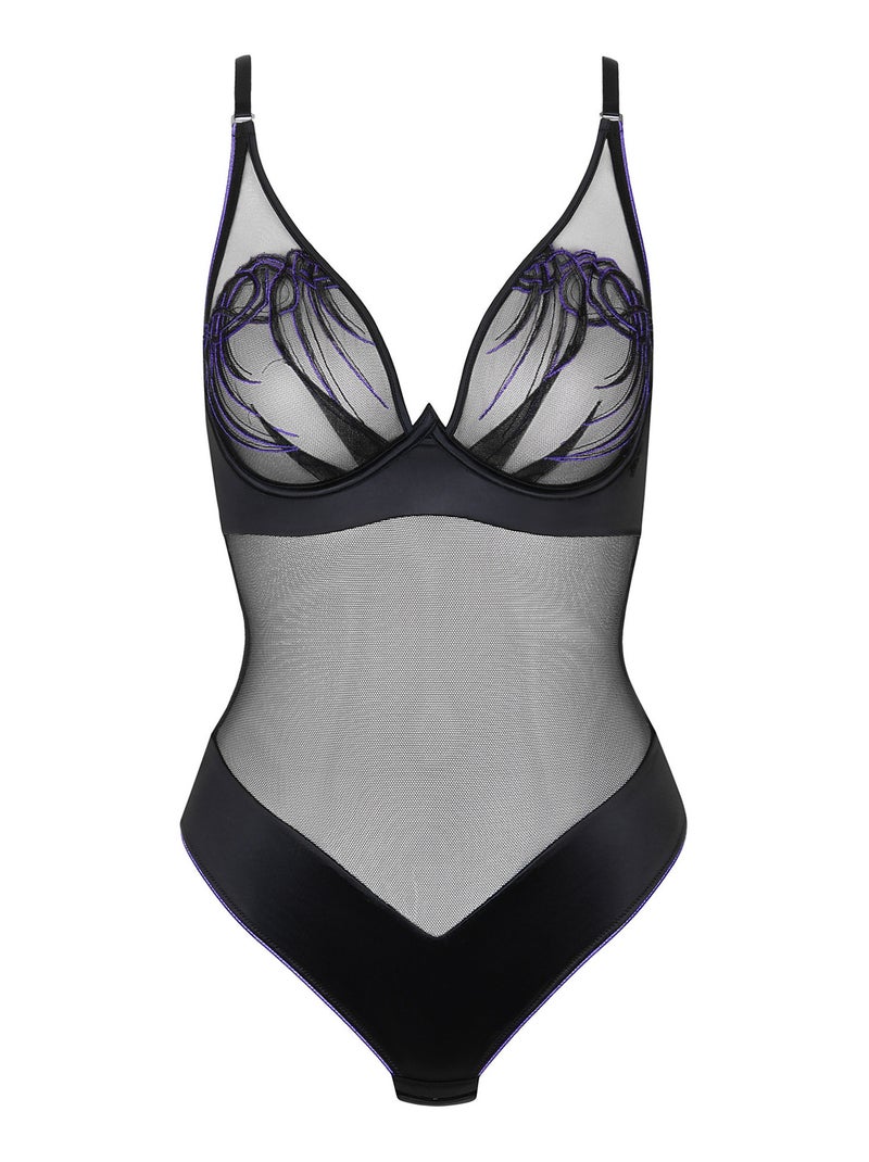 Body brésilien échancré armaturé multipositions Amaze Noir - Kiabi