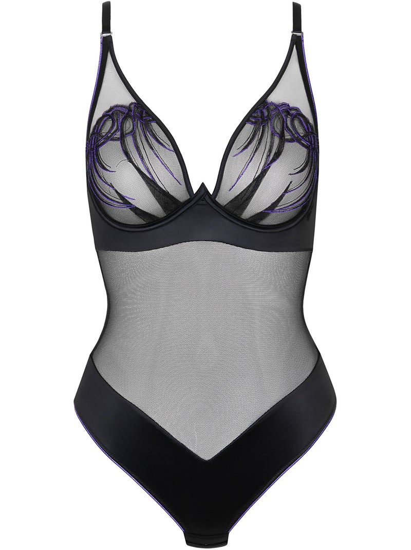 Body brésilien échancré armaturé multipositions Amaze Noir - Kiabi