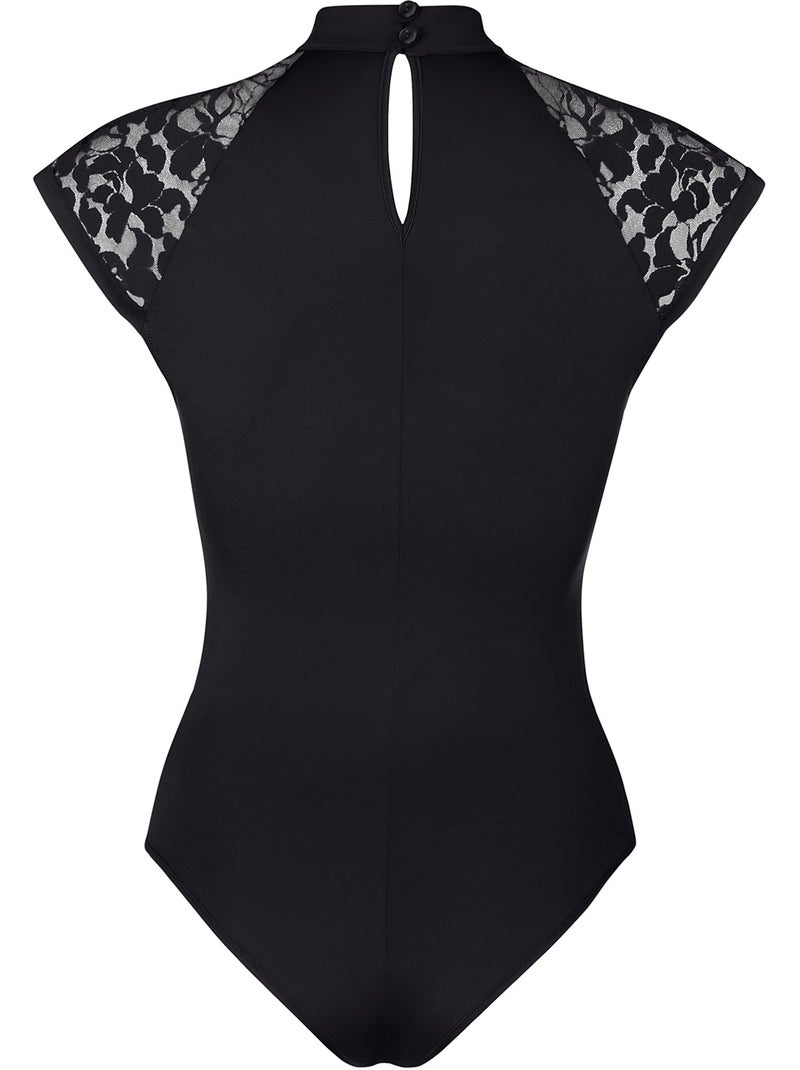 Body brésilien manches courtes Flamenco Noir - Kiabi