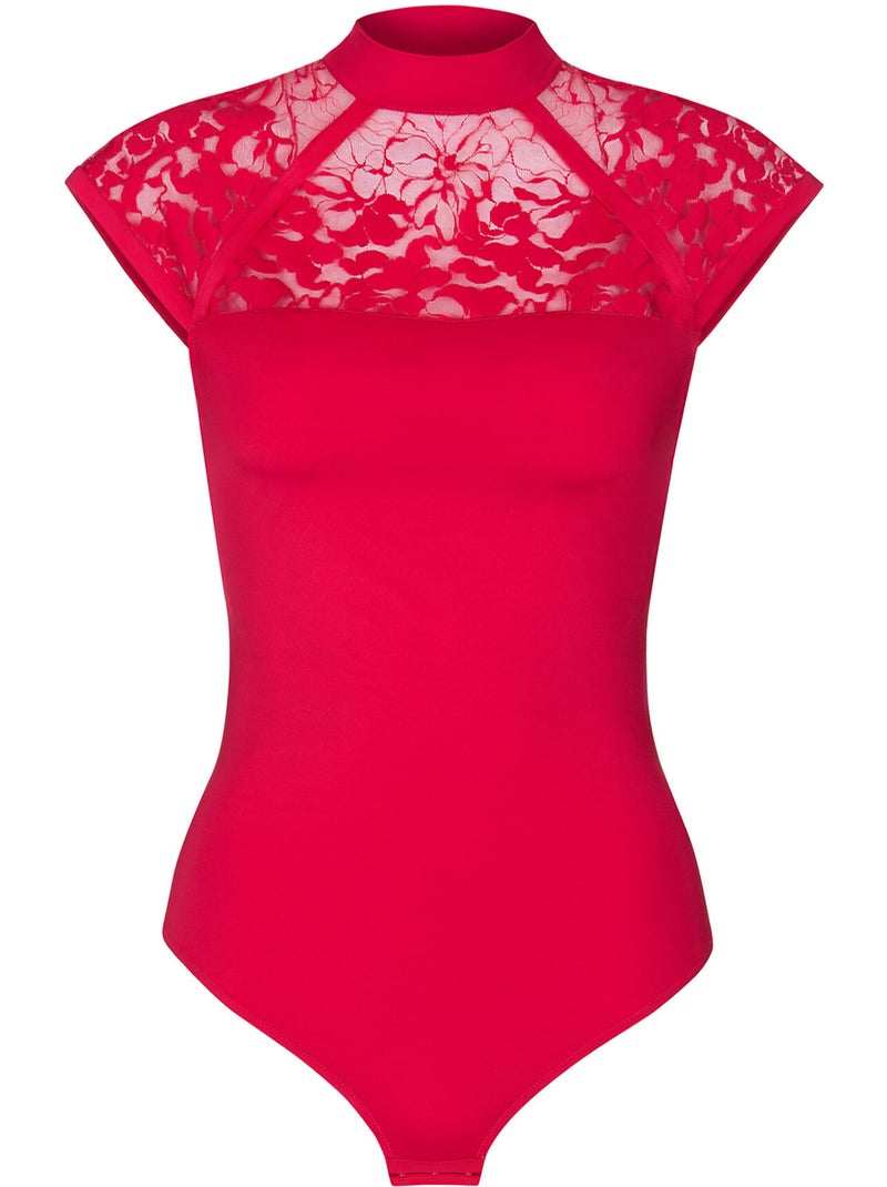 Body brésilien manches courtes Flamenco Rouge - Kiabi