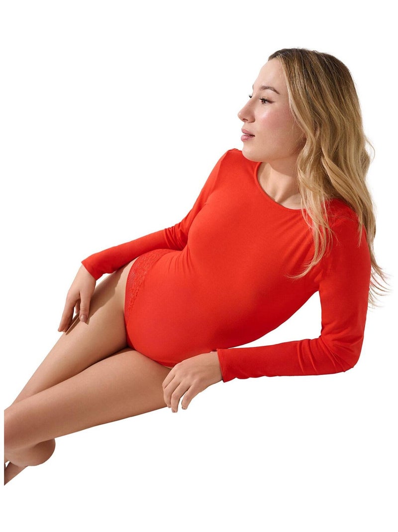 Body brésilien manches longues Galaxy Rouge - Kiabi