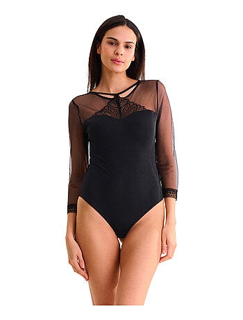 Body brésilien sans armatures manches trois-quarts ADVENTURE