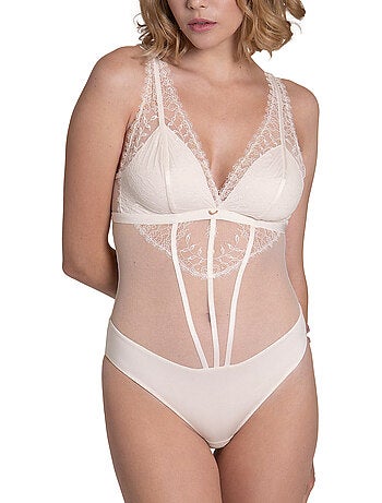 Body brésilien sans armatures rose mariage
