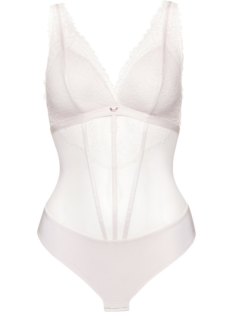 Body brésilien sans armatures rose mariage Ecru - Kiabi