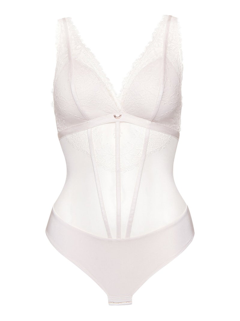 Body brésilien sans armatures Rose mariage ivoire Ecru - Kiabi