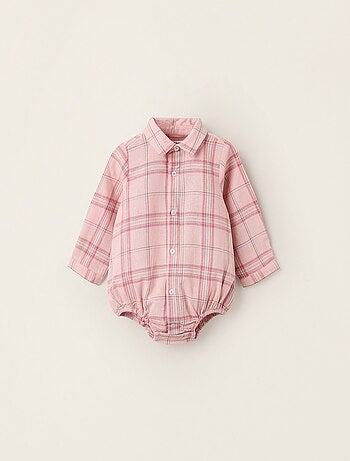 Body-chemise à Carreaux