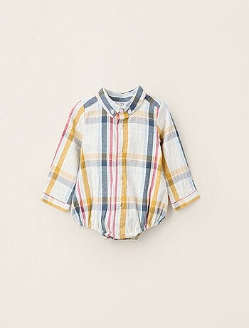 Body-Chemise en Coton à Carreaux Brothers & Sisters