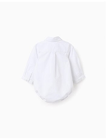 Body-chemise en coton à manches longues