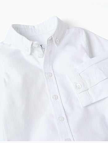 Body-chemise en coton à manches longues