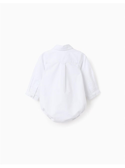 Body-chemise en coton à manches longues - Kiabi