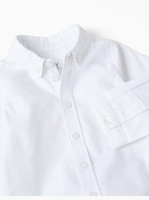 Body-chemise en coton à manches longues - Kiabi