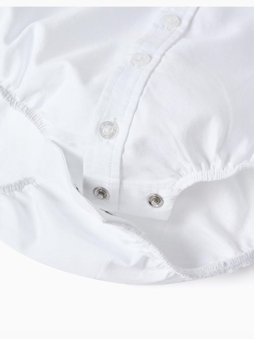 Body-chemise en coton à manches longues - Kiabi