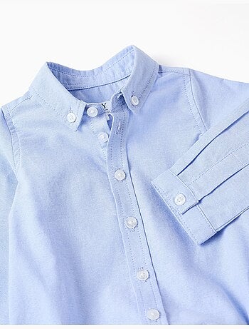 Body-chemise en coton à manches longues