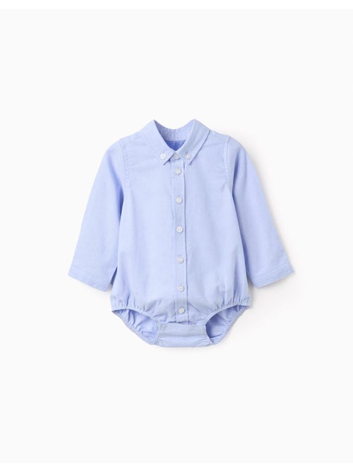 Body-chemise en coton à manches longues - Kiabi