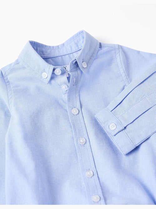 Body-chemise en coton à manches longues - Kiabi