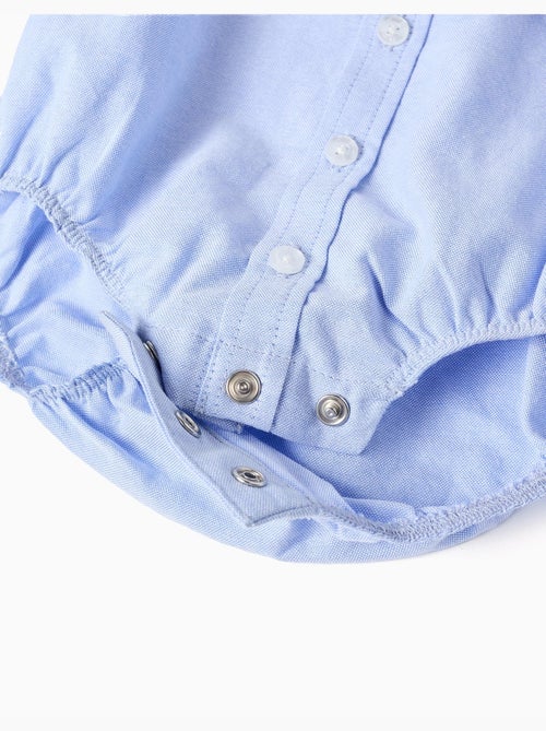 Body-chemise en coton à manches longues - Kiabi