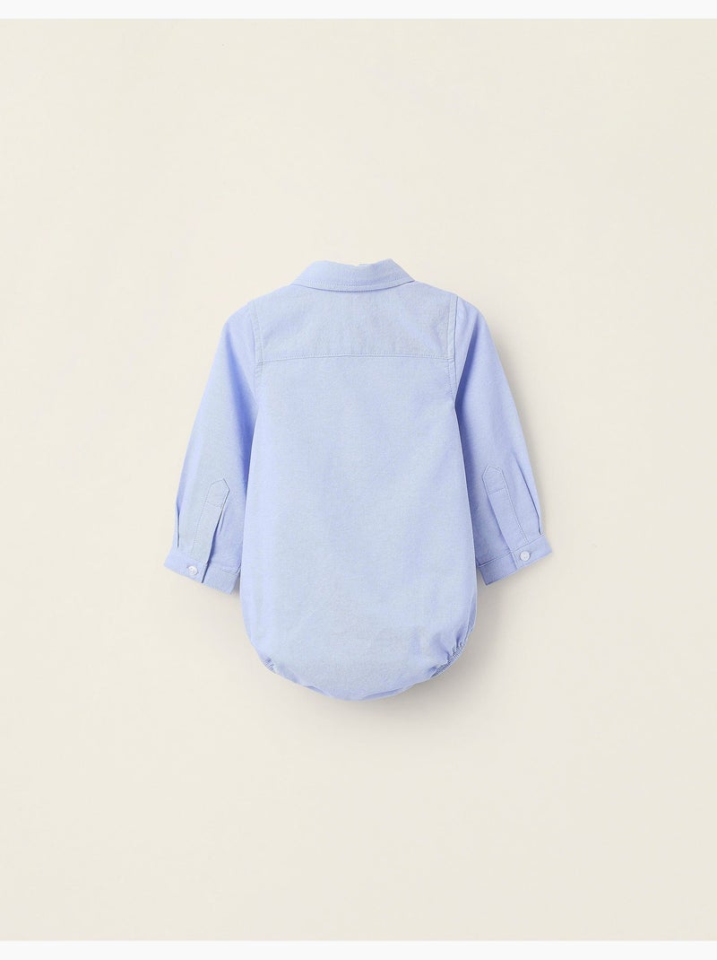 Body-Chemise en Coton Bleu clair - Kiabi